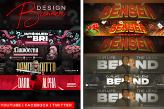 create twitter or twitch headers, posts, promotional banners in canva, signage