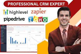 setup gohighlevel survey pipedrive crm for lead management zapier zoho pandadoc