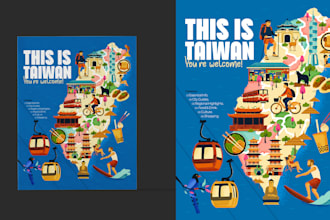 create a map illustration for your travel guide book