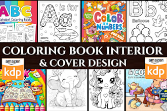 do kdp low content book cover, coloring book cover, kids activity book for kdp