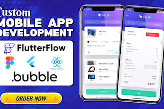 build flutter app develop flutterflow android app bubble ios android app reskin