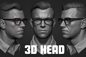 sculpt realistic 3d head 3d bust 3d face 3d statue 3d character for printing