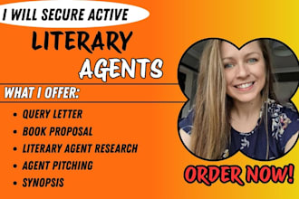 find active literary agents, write book proposal and query letter for submission
