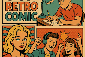 draw retro vintage comic retro comic illustration 70s vintage comic book pop art