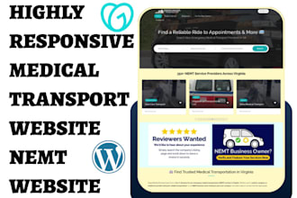 design medical website non emergency medical transportation nemt website