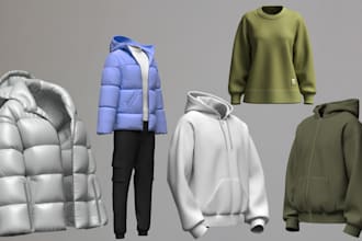 create realistic 3d clothing mesh for second life with textures
