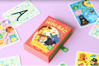 design and illustrate educational kids card games, flashcards, anki decks
