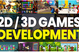 develop 2d  3d game development mobile game development multiplayer unity game