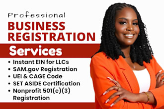 sam gov, non profit registration cage code mbe uei ein 501c3 llc 8a naics bylaw