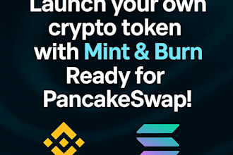 create crypto token or coin with mint and burn features using solidity or