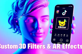 create viral 3d face models and ar filters for instagram tiktok or snapchat