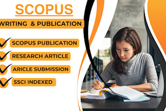 write, publish articles paper in scopus ssci scie wos pubmed or indexed journal