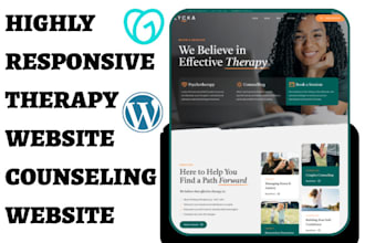 design highly responsive medical website therapy website counselling website