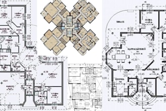 draft architectural autocad revit, floor plans and blueprint