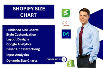 setup shopify product variant  size chart kiwi mp bf mage smart esc snake panda