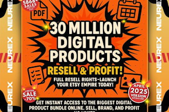 give you  30 million premium digital products with resell rights