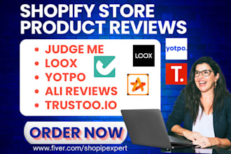setup shopify store product review judge me loox yotpo ali reviews trustoo