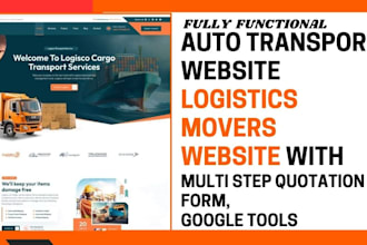 build auto transport website logistics website movers auto transport website