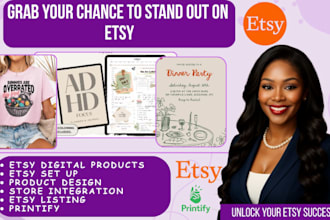 design etsy t shirt print on demand digital product with printify esty pod store