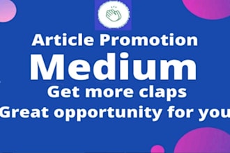 massive medium article promotion medium profile promotion to targeted audience