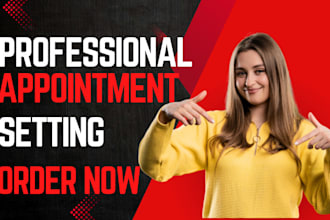 be sales closer, appointment setter, sales representative  b2b lead generation