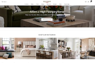 design home decor shopify store, furniture website home decor dropshipping store