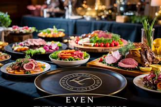 restaurant logo catering  food pizza bbq bakery cafe fastfood kitchen juice