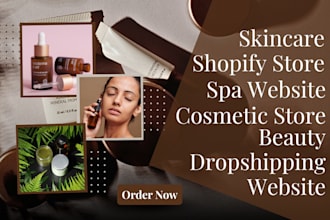 design skincare shopify store cosmetics website beauty store