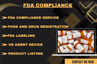 prepare fda compliance, product labeling, supplement and food label review