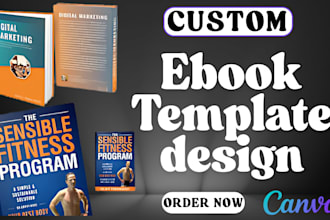 design editable canva ebook template, workbook, ebook cover mockup, editable pdf