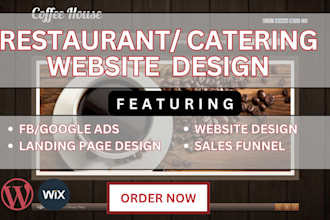 food catering website, restaurant, bakery ordering food truck wix website