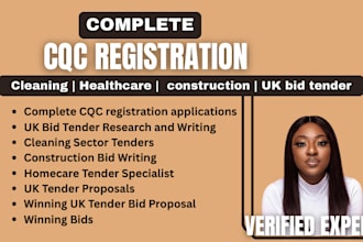 do complete cqc registration win cleaning, healthcare, UK bid tender ofsted