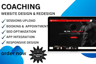 design coaching website, life coaching, career website, consultant online coach
