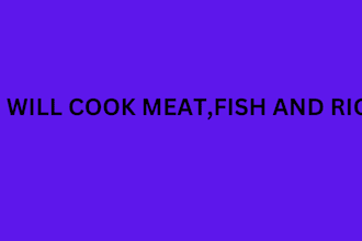 cook fish, meat and egg with rice