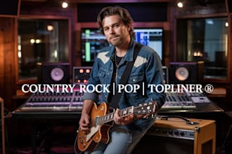 sing country song, topliner male singer, rock singer, pop, country music produce