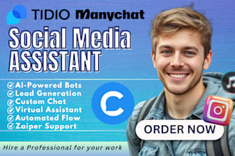 create social media ai chatbot instagram manychat, lead generation dm automation