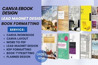canva book design pdf, lead magnet, pdf to word and ebook formatting