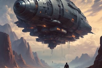 design a spaceship, sci fi illustration and sci fi art