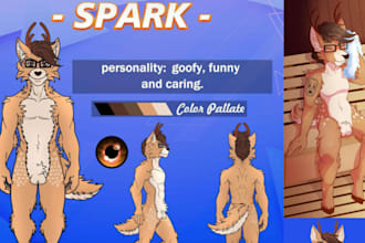 draw furry fursona reference sheet furry anthro nsfw oc ref sheet for fursuit
