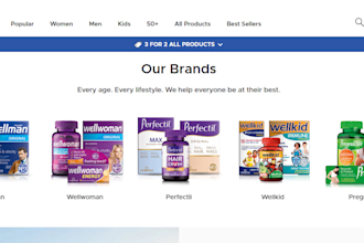 design a private label supplement website, nutrition or vitamin store