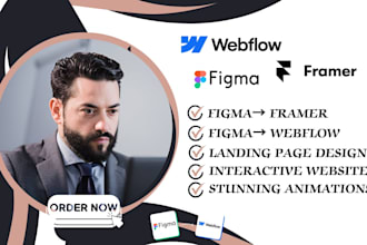 fix figma to framer webflow motion landing page site template design animation