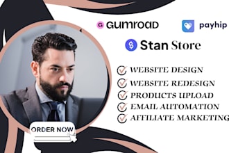 design payhip gumroad stan store digital products sales funnel email marketing