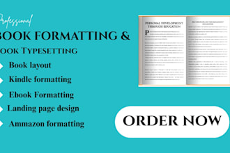 do book formatting book typesetting  book layout design