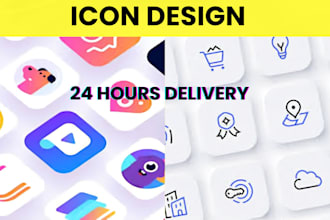 design custom vector icon set, svg illustration or discord banner and logo