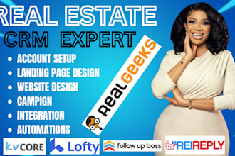 setup lofty CRM website, boldtrail, kvcore, chime, follow up boss, kv core CRM