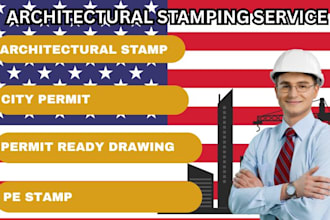 provide usa pe stamp, texas stamp, ohio, architectural stamp for USA city permit