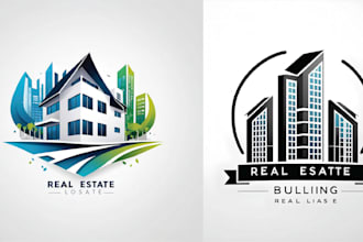 make creative construction real estate business logo