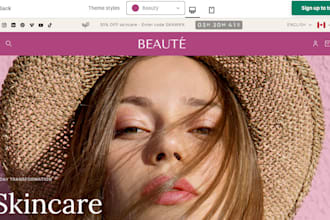 build a stunning skincare website cosmetics store beauty website pedicure store