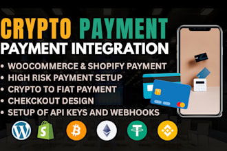 integrate crypto payment gateways custom high risk payment for iptv, wordpress