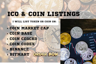 do token listing, coin listing, ico listing on coinmarketcap, coingecko, lbank